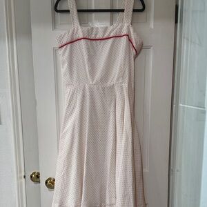 Vintage White and Red Dress
